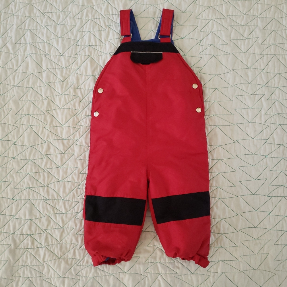 The Children's Place Red Fleece Lined Snow Bib Overalls